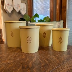 Vintage 70s Tupperware Nesting Canister Set